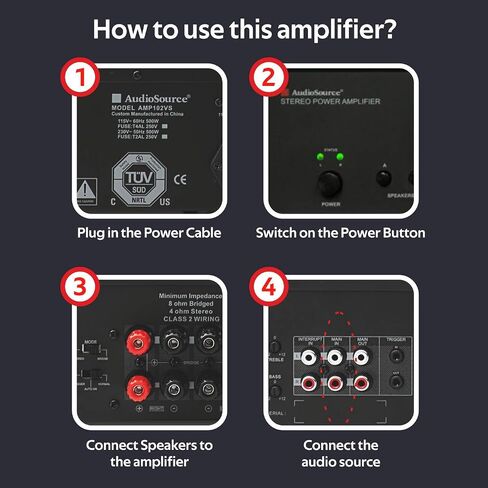 Audio Source AMP100VS 2 Channel Amplifier (Black) in Saudi Arabia