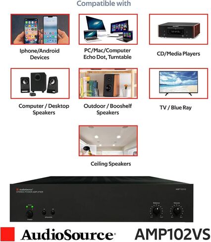Audio Source AMP100VS 2 Channel Amplifier (Black) in Saudi Arabia