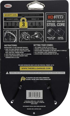 BELL Watchdog 610 Cable Combo Lock 2019 in Kuwait