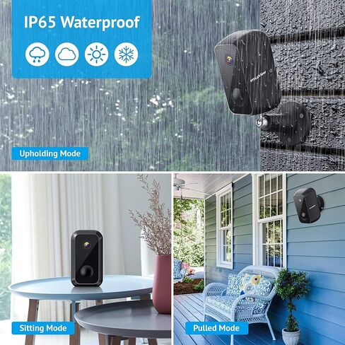 LaView Security Camera Outdoor,Rechargeable Battery Powered 9600mAh,Wireless Security Camera Waterproof, WiFi Camera 1080P HD,Include 1 32GB SD Card,AI Motion Detection,Night Vision,USA Cloud Service… in Kuwait