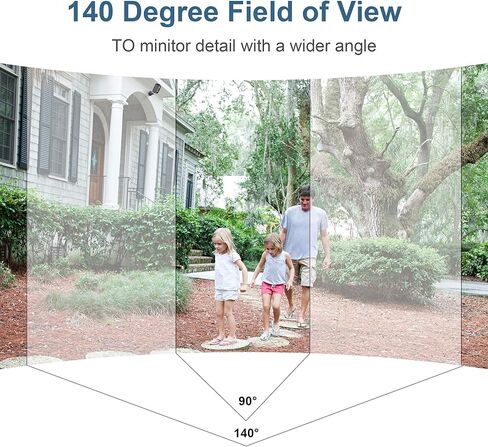 LaView Security Camera Outdoor,Rechargeable Battery Powered 9600mAh,Wireless Security Camera Waterproof, WiFi Camera 1080P HD,Include 1 32GB SD Card,AI Motion Detection,Night Vision,USA Cloud Service… in Kuwait
