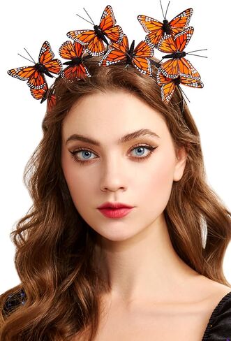 Coucoland Butterfly Fascinator Hat Derby Fascinators Boho Style Headband Butterfly Headpiece in Saudi Arabia