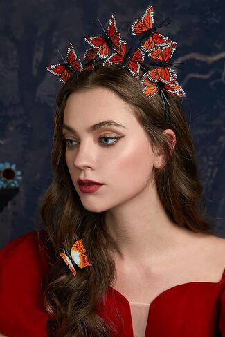 Coucoland Butterfly Fascinator Hat Derby Fascinators Boho Style Headband Butterfly Headpiece in Saudi Arabia