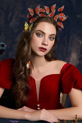 Coucoland Butterfly Fascinator Hat Derby Fascinators Boho Style Headband Butterfly Headpiece in Saudi Arabia