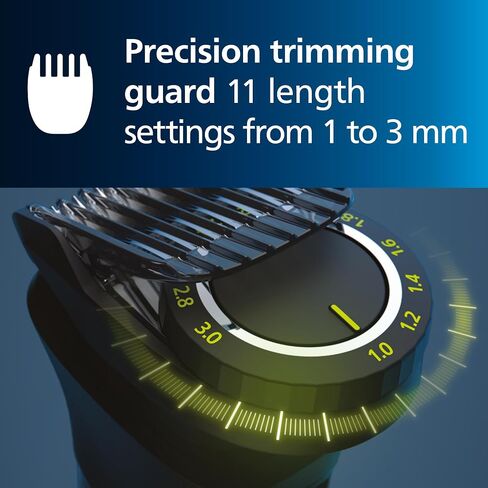 Philips Norelco Multi Groomer - 25 Piece Mens Grooming Kit for Beard, Body, Face, Nose, and Ear Hair Trimmer,Shaver, and Clipper with Premium Storage Case - NO Blade Oil Needed, MG7770/49 in Saudi Arabia