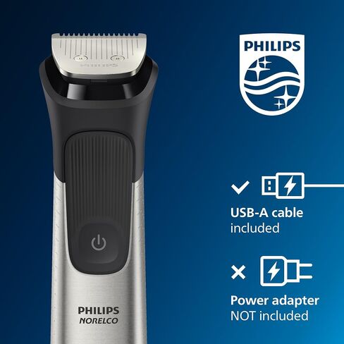 Philips Norelco Multi Groomer - 25 Piece Mens Grooming Kit for Beard, Body, Face, Nose, and Ear Hair Trimmer,Shaver, and Clipper with Premium Storage Case - NO Blade Oil Needed, MG7770/49 in Saudi Arabia