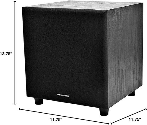 Monoprice 60-Watt Powered Subwoofer - 8 Inch With Auto-On Function, For Studio And Home Theater Black in Saudi Arabia