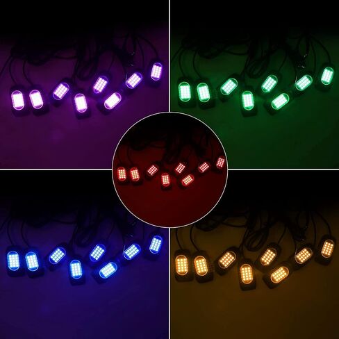 Winunite 4 Pods RGB Rock Lights 12V, Waterproof Music Mode APP/Remote Control Multicolor Underglow Light Kit Wheel Well Lights for Off Road Trucks SUV ATV UTV Trailer Boats in Saudi Arabia