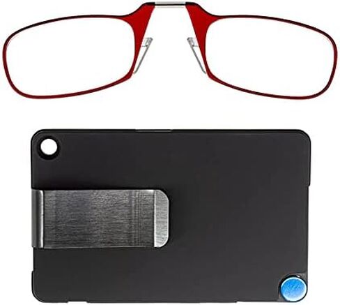 ThinOptics Stainless Steel Slim Wallet with Readers/Reading Glasses Rectangular, Rose Gold, 44.45mm + 2.5 in Saudi Arabia