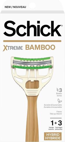 Schick Xtreme Bamboo Razor — Eco Friendly Razor, Bamboo Disposable Razors Men, Bamboo Razor Handle in Saudi Arabia