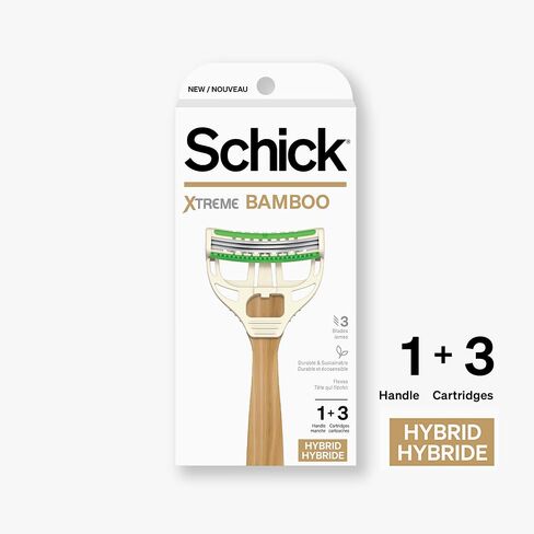 Schick Xtreme Bamboo Razor — Eco Friendly Razor, Bamboo Disposable Razors Men, Bamboo Razor Handle in Saudi Arabia