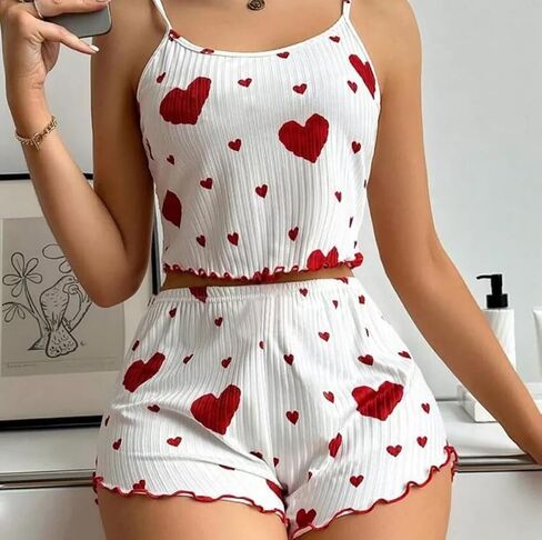 Women Heart Printed Sleepwear in Saudi Arabia