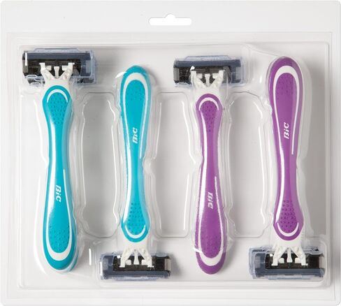 BIC Us. 5-Blade Unisex Disposable Razors For Men and Women, Lubrication Strip For a Smooth, Close Shave, 6-Count in Saudi Arabia