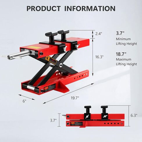 Motorcycle Scissor Lift Jack, Scissor Jack Steel Wide Deck Hoist Crank Center Stand, 1100 LBS Capacity Motor-Cycle Lift for ATVs, Dirt Bikes in Saudi Arabia