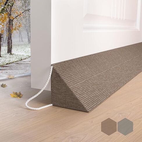 Syipo Triangle Door Draft Stopper ， 35.4 "جديد مرجح تحت الباب تحت الباب ، حاصرات الباب السفلي الضوضاء والهواء ， صوت صوتي داخلي سدادة العزل in Kuwait