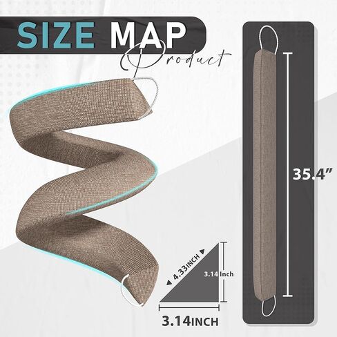 Syipo Triangle Door Draft Stopper ， 35.4 "جديد مرجح تحت الباب تحت الباب ، حاصرات الباب السفلي الضوضاء والهواء ， صوت صوتي داخلي سدادة العزل in Kuwait