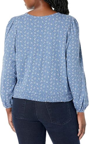 Lucky Brand Women's Long Sleeve Printed Surplice Wrap Top in Saudi Arabia