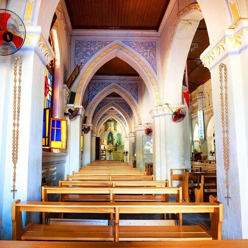 Bucherry 59 Inches Super Jumbo Holy Mix Beads Wall Display Solid Wood Rosary Catholic Holy Big Mix Beads Wall Rosario Natural Wood Chain Jesus Cross (Dark Brown) in Kuwait