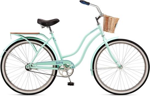 Schwinn Baywood Cruiser Bike, Featuring Steel Step-Through Frame and Single-Speed Drivetrain with Full Wrap Fenders, 24-Inch Wheels, Navy Blue in Saudi Arabia