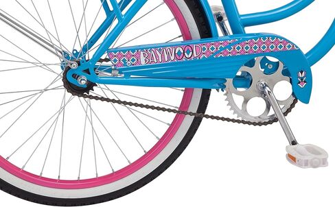 خط دراجة شوين باي وود كروزر يتميز بإطار فولاذي سهل المرور وناقل سرعة واحدة مع مصدات ملتفة بالكامل، عجلات 60.96 سم - 66.04 سم، متوفر بألوان متعددة in Kuwait