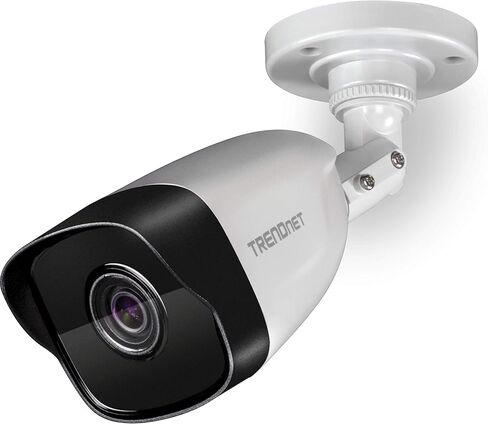 كاميرا TRENDnet داخلية/خارجية 4 ميجابكسل H.265 PoE IR Bullet Network، TV-IP1328PI، 2560 × 1440، كاميرا أمان مع رؤية ليلية تصل إلى 30 مترًا (98 قدمًا)، تصنيف IP67، تطبيقات iOS وAndroid مجانية للهواتف المحمولة in Kuwait