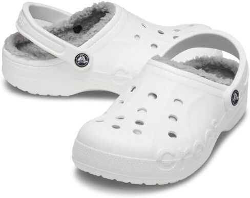 Crocs Baya Lined Clog White/Light Grey Men's 13, Women's 15 Medium in Saudi Arabia