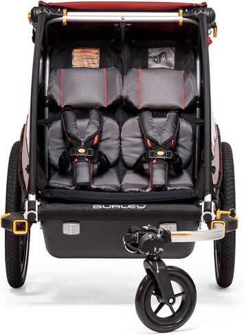 Burley Cub X 2 مقعد عربة دراجة للأطفال باللون الأحمر الذري in Kuwait