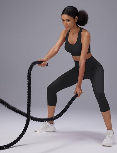 baleaf Sweatleaf Womens Petite Capri Leggings, High Waisted Yoga Workout Running Casual Summer Pants for Women in Saudi Arabia