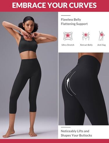 baleaf Sweatleaf Womens Petite Capri Leggings, High Waisted Yoga Workout Running Casual Summer Pants for Women in Saudi Arabia