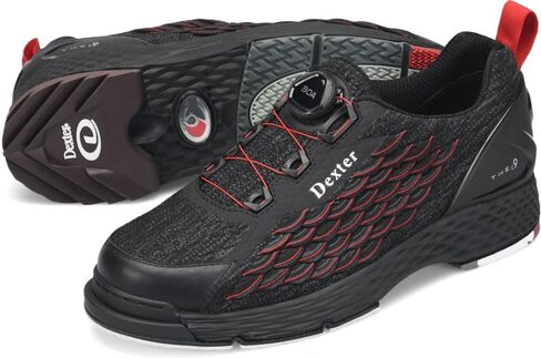 Dexter The C-9 Knit Boa Black/Red Mens Size 5.5 in Saudi Arabia