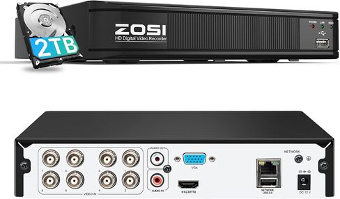 ZOSI 1080N 8 Channel DVR for Security Camera, 720p CCTV DVR Recorder Hybrid Capability 4-in-1(Analog/AHD/TVI/CVI) Surveillance System,Motion in Saudi Arabia