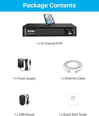 ZOSI 1080N 8 Channel DVR for Security Camera, 720p CCTV DVR Recorder Hybrid Capability 4-in-1(Analog/AHD/TVI/CVI) Surveillance System,Motion in Saudi Arabia