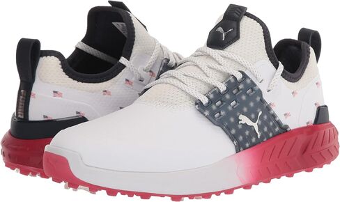 PUMA GOLF Men's Ignite Articulate Volition Golf Shoe, Puma White-Puma Silver-Ski Patrol, 8 in Saudi Arabia
