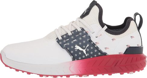 PUMA GOLF Men's Ignite Articulate Volition Golf Shoe, Puma White-Puma Silver-Ski Patrol, 8 in Saudi Arabia
