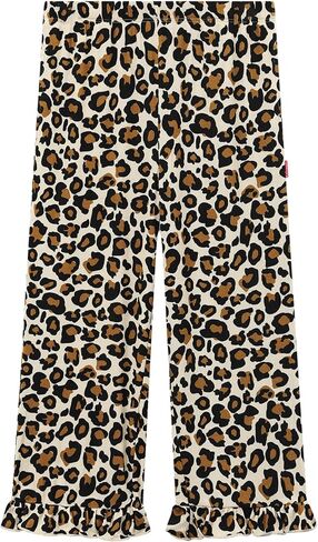 Toddler Girl Pants Soft Bamboo Viscose Casual Ruffle Wide Leg Trousers for Kids with Pockets in Saudi Arabia
