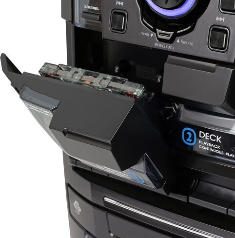 JENSEN JMC-1250 Bluetooth 3-Speed Stereo Turntable Music System with 3-CD Changer & Dual Cassette Deck in Saudi Arabia
