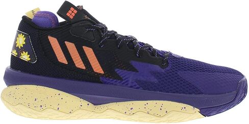 adidas Unisex Dame 8 Basketball Shoe, White/Black/Grey, 10.5 US Men in Saudi Arabia