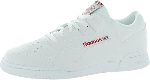 Reebok Unisex-Adult Workout Plus Sneaker, White/Skull Grey/Red/Black, 4 M US in Saudi Arabia