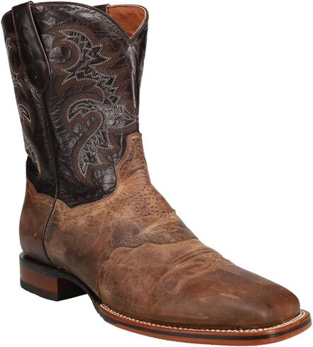 Dan Post Boots Mens Franklin Goat Square Toe Western Cowboy Boots Mid Calf - Brown - Size 11.5 EW in Saudi Arabia