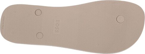 BOSS Men's Bold Logo Flip Flops Slide Sandal, Oat Milk, 8-9 in Saudi Arabia