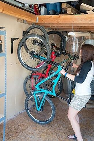 Portland Design Works | Wall Mount Bicycle Storage Hanger with Rear Black Hooptie Hook with Wheel Tray w/ Rear Wheel Tray in Kuwait