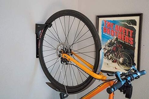 Portland Design Works | Wall Mount Bicycle Storage Hanger with Rear Black Hooptie Hook with Wheel Tray w/ Rear Wheel Tray in Kuwait