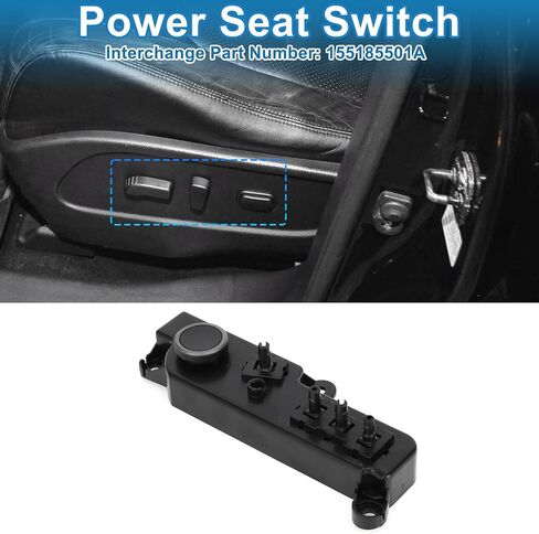 مفتاح مقعد الطاقة No.155185501a CAR ضبط مفتاح Recliner Recliner ل Tesla 3 y بلاستيك أسود in Kuwait