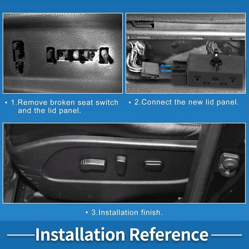 مفتاح مقعد الطاقة No.155185501a CAR ضبط مفتاح Recliner Recliner ل Tesla 3 y بلاستيك أسود in Kuwait
