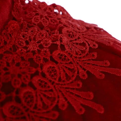 VEECOOCOS VELVET CAPE Short Lace Shawl Lolita Cloak for Women Girls Dress in Kuwait