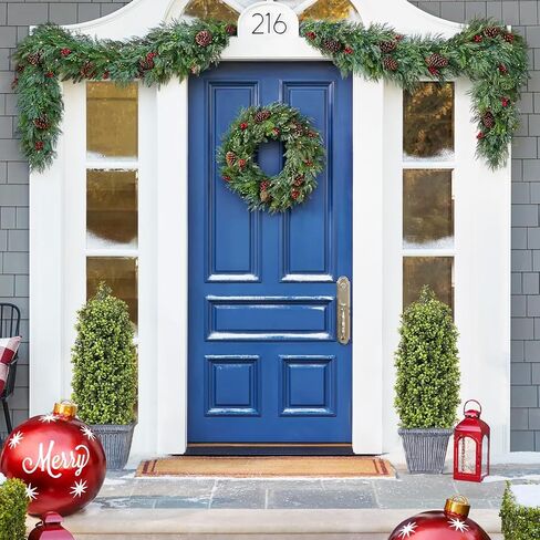 3ft Artificial Boxwood Topiary Trees (Set of 2) - UV Resistant Faux Plants for Outdoor/Indoor, Realistic 36in Fake Bushes and Shrubs for Front Porch, Planter, Patio - Low Maintenance & Evergreen in Saudi Arabia