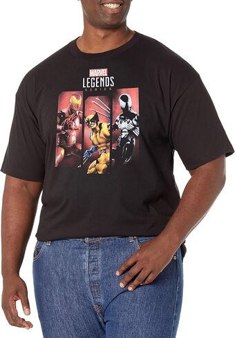 Marvel Big & Tall Classic ML Box-up Men's Tops Short Sleeve Tee Shirt, Black, 4X-Large in Saudi Arabia