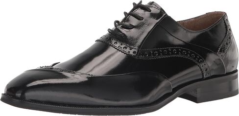 STACY ADAMS Men's Gillam Lace Up Oxford, Black/White, 15 in Saudi Arabia