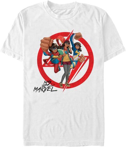 Marvel Big & Tall Classic Ms Men's Tops Short Sleeve Tee Shirt, White, 5X-Large in Saudi Arabia