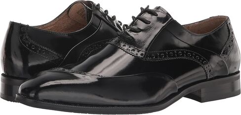 STACY ADAMS Men's Gillam Lace Up Oxford, Black/White, 15 in Saudi Arabia